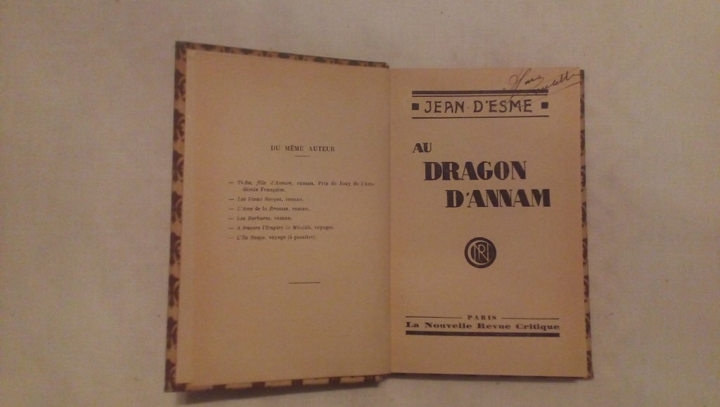 Au dragon D'annam - Jean D'esme