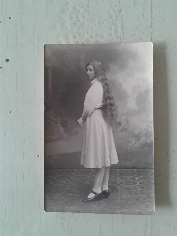 Cartoline bianco e nero vintage /ragazza