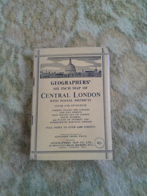 Depliant/opuscolo geographers central london guida turistica vintage