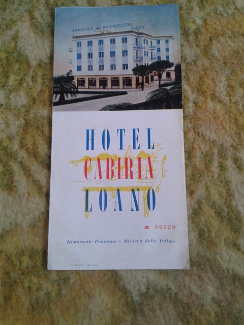 Depliant/opuscolo hotel cabiria loano. guida turistica savona