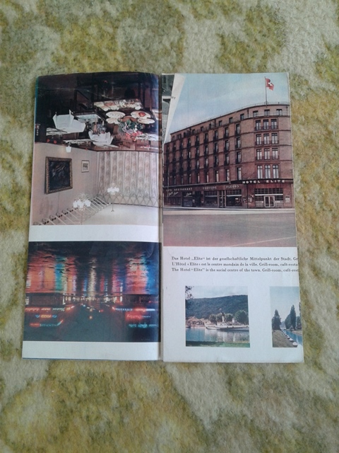 Depliant/opuscolo hotel elite bienne vintage guida turistica