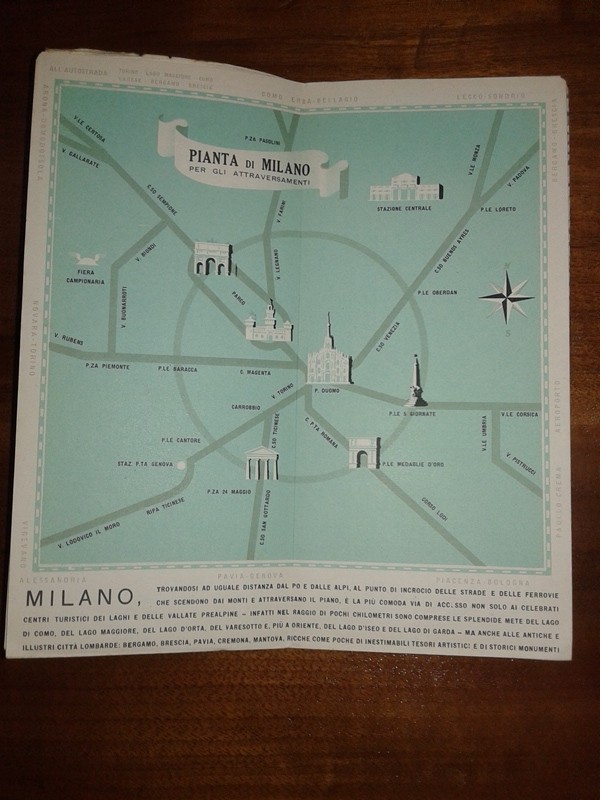 Depliant/opuscolo MILANO guida turistica vintage