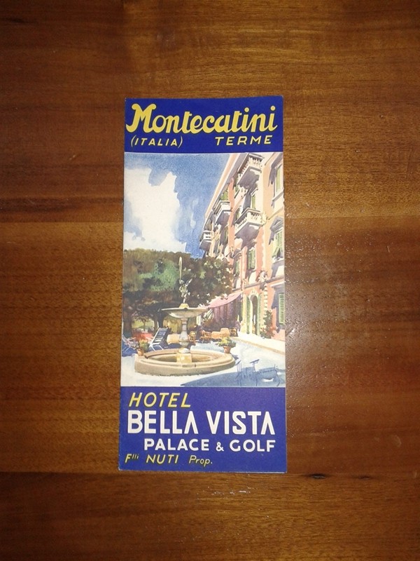 Depliant/opuscolo MONTECATINI TERME Hotel BELLA VISTA vintage