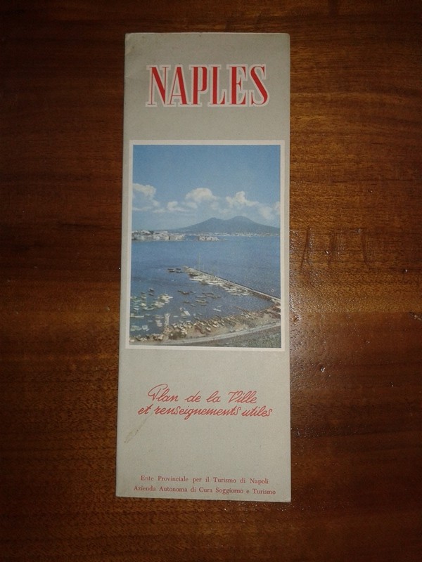 Depliant/opuscolo NAPLES 1956 vintage guida turistica