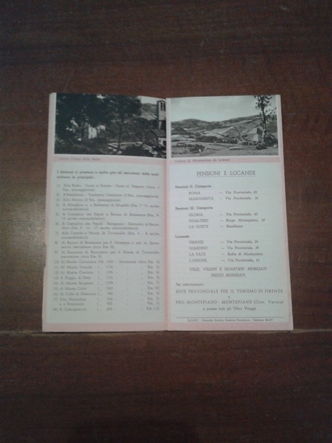 Depliant/opuscolo.montepiano.guida turistica vintage
