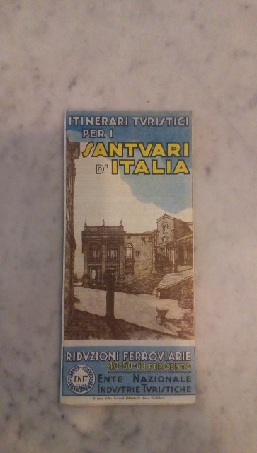 Depliant/opuscolo.santuari d'italia. guida turistica vintage