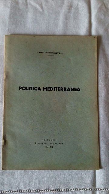 Libretto/lino zacchettin. politica mediterranea. vintage 