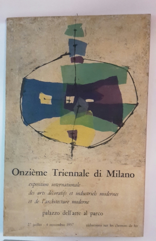 Litografia su legno onzieme triennale di Milano 1957