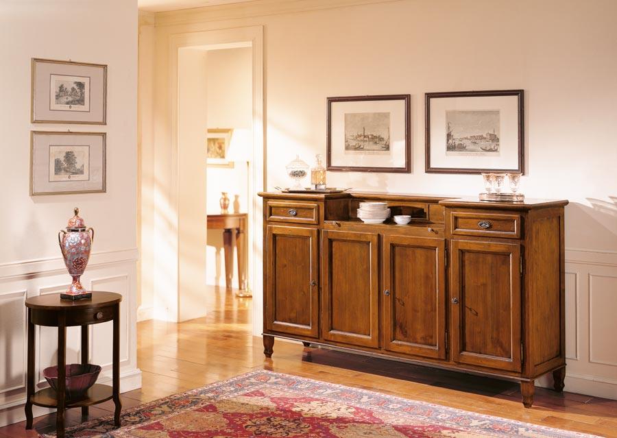 CR 115 credenza cm 220L 52P 120H - TN 116 tavolino cm 51L 51P 71H 