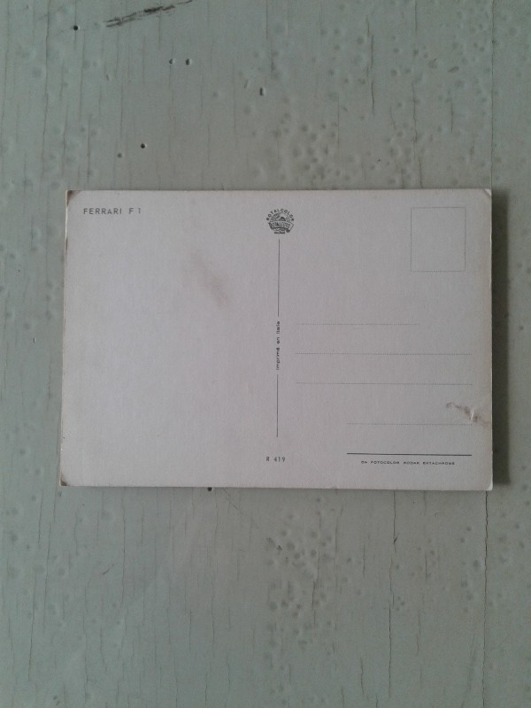 Cartoline ferrari f 1 vintage macchina