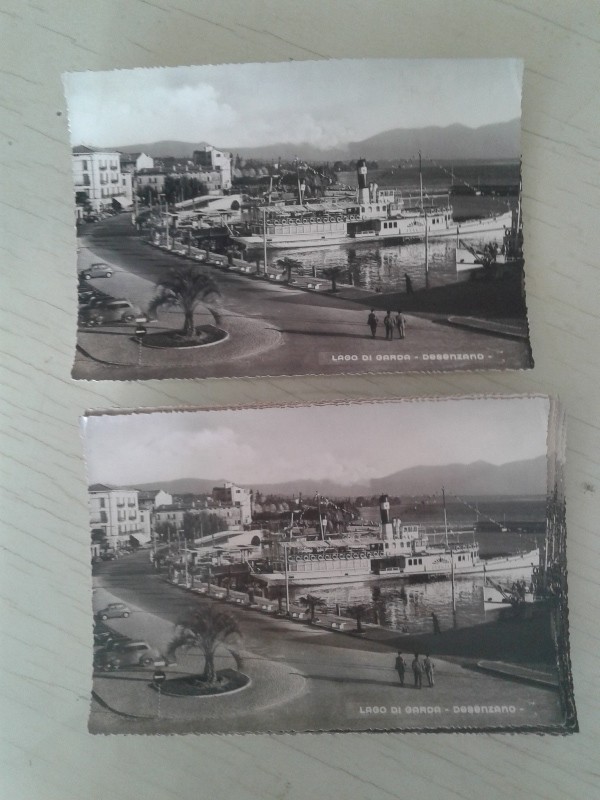 Cartoline lago di garda bianco e nero vintage