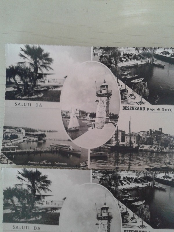 Cartoline lago di garda bianco e nero vintage
