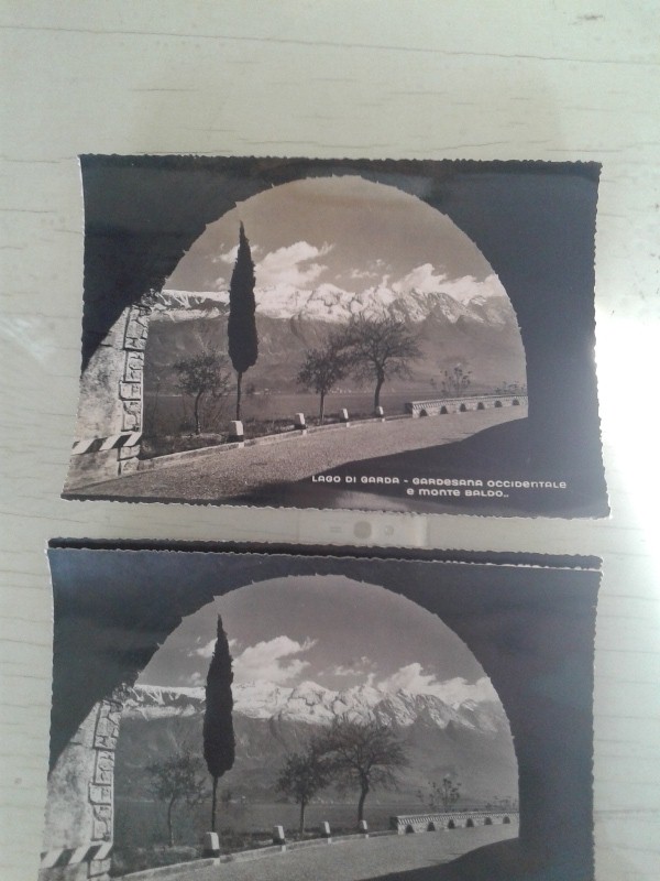 Cartoline lago di garda bianco e nero vintage