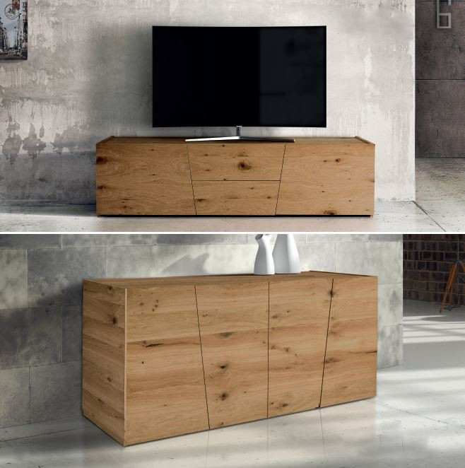 Credenza porta tv rovere spazzolato 889