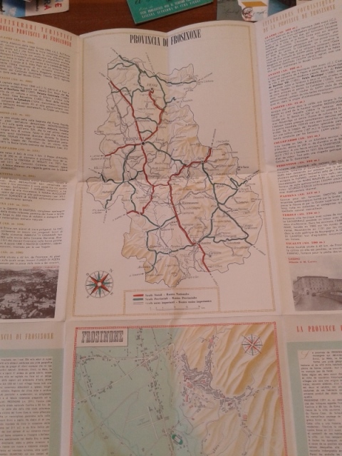 Depliant/ FROSINONE e la sua provincia 1956 istituto cartografico italiano-Roma