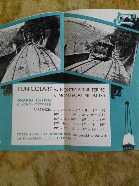 Depliant/opuscolo. funicolare m catini terme .  guida turistica vintage