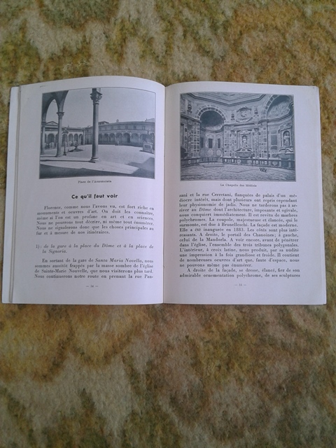Depliant/opuscolo. hotel baglioni e palace. florence. guida turistica vintage