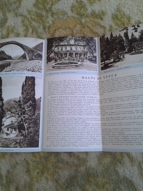 Depliant/opuscolo bagni di lucca.  giuda turistica vintage 