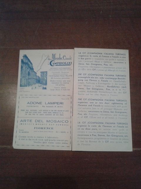 Depliant/opuscolo. firenze.guida turistica vintage