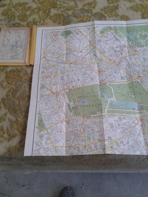 Depliant/opuscolo geographers central london guida turistica vintage