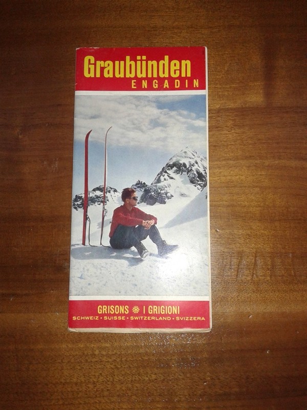 Depliant/opuscolo GRAUBUNDEN guida turistica vintage