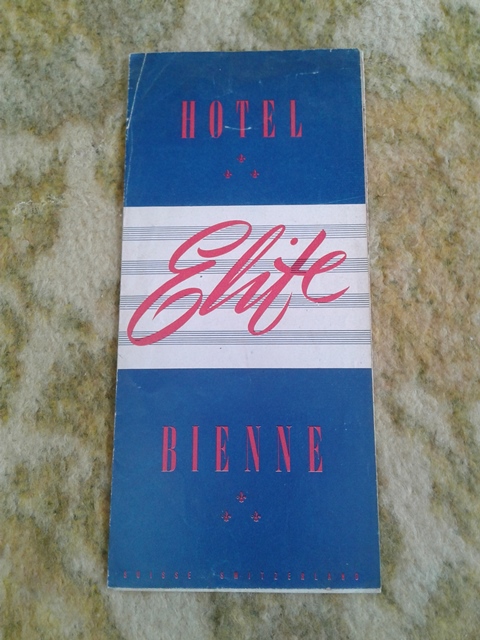 Depliant/opuscolo hotel elite bienne vintage guida turistica