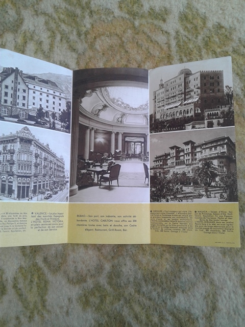 Depliant/opuscolo hoteles unidos espagne. giuda turistica vintage 