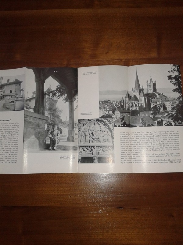 Depliant/opuscolo LAUSANNE Switzerland guida turistica vintage