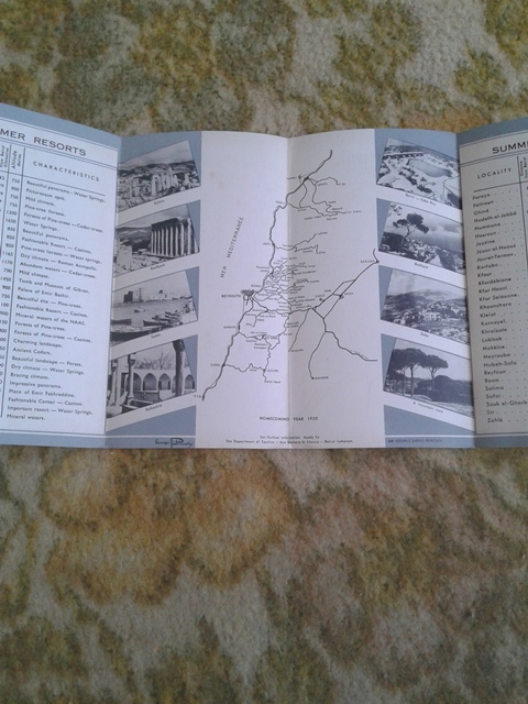 Depliant/opuscolo lebanon guida turistica vintage