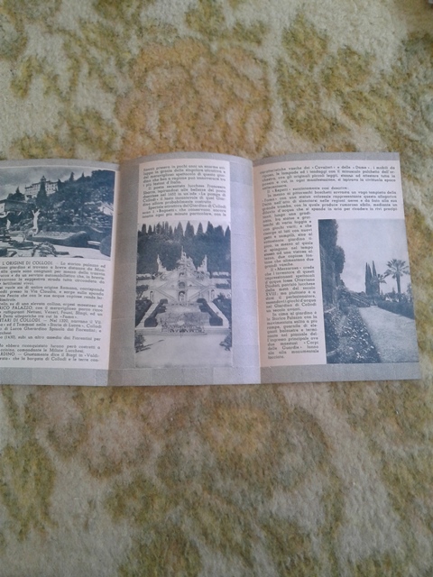 Depliant/opuscolo lo storico giardino di collodi giuda turistica vintage 