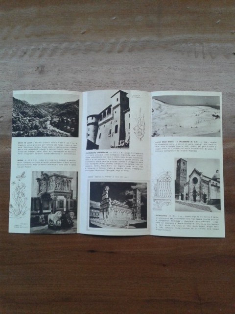 Depliant/opuscolo LUCCA carta stradale della provincia di Lucca