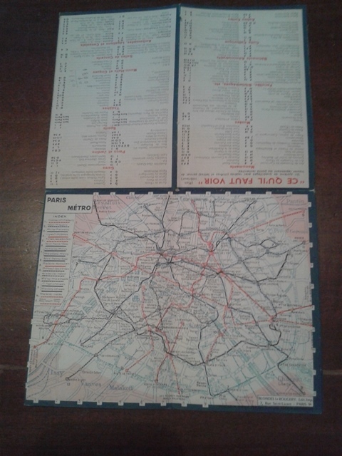 Depliant/opuscolo. plan de paris. guida turistica vintage