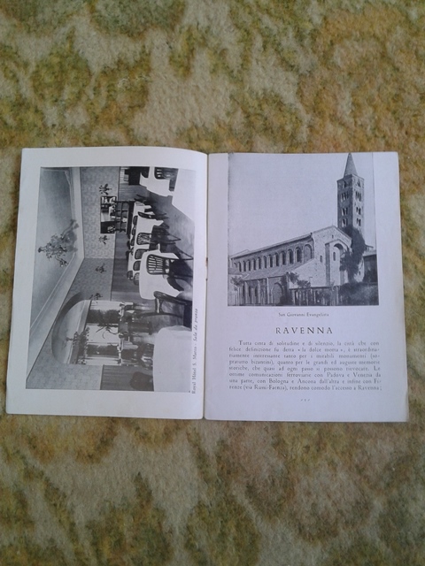 Depliant/opuscolo ravenna. royal hotel s. marco. giuda turistica vintage