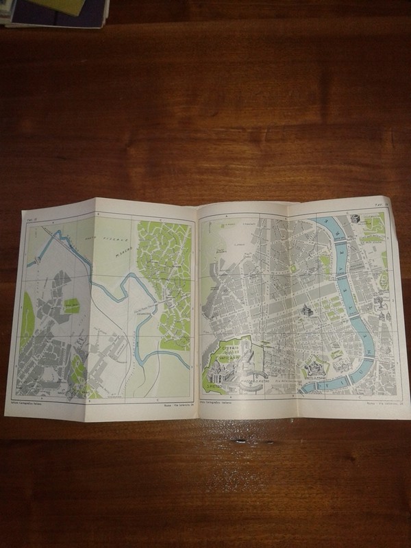 Depliant/opuscolo ROMA guida turistica vintage. 1950 istituto cartografico italiano 