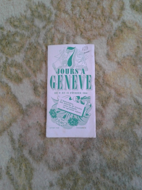 Depliant/opuscolo.7 jours a geneve. vintage guida 1946