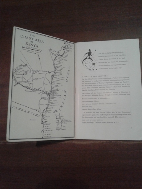 Depliant/opuscolo.a guide to mombasa. guida turistica vintage