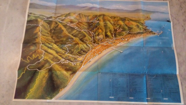 Depliant/opuscolo.alassio. guida turistica vintage mappa