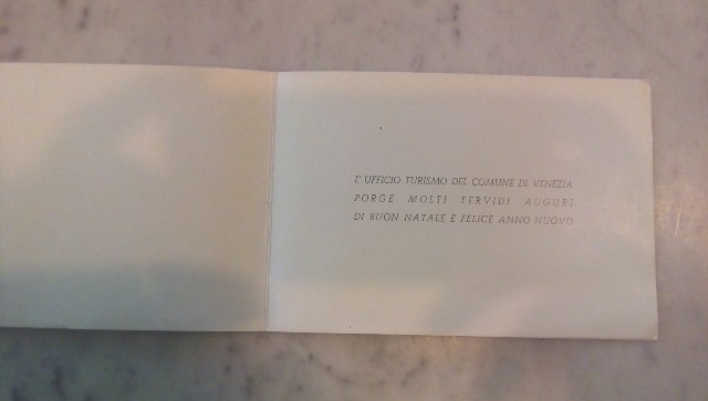 Depliant/opuscolo.auguri da venezia. vintage