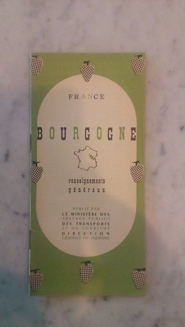 Depliant/opuscolo.bourgogne. guida turistica vintage