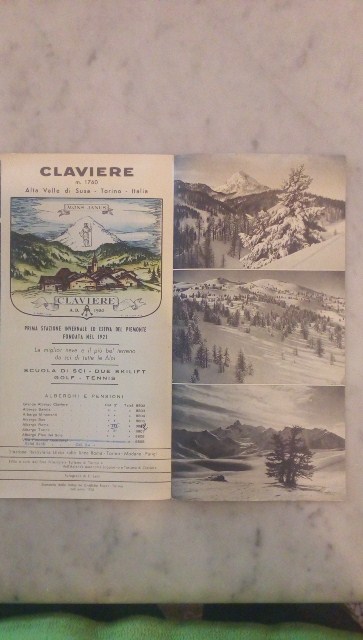Depliant/opuscolo.claviere. guida turistica vintage