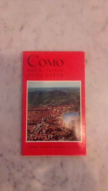 Depliant/opuscolo.como, pianta turistica. guida turistica vintage