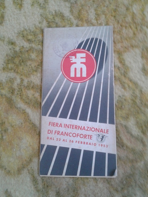 Depliant/opuscolo.fiera internazionale di francoforte. vintage guida turistica