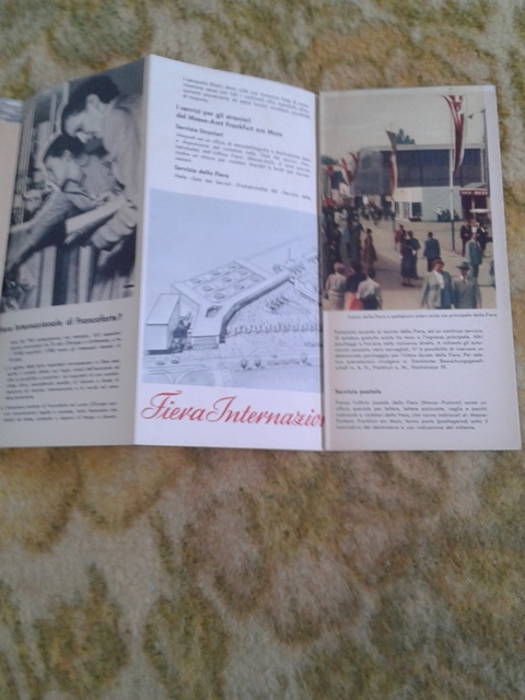 Depliant/opuscolo.fiera internazionale di francoforte. vintage guida turistica