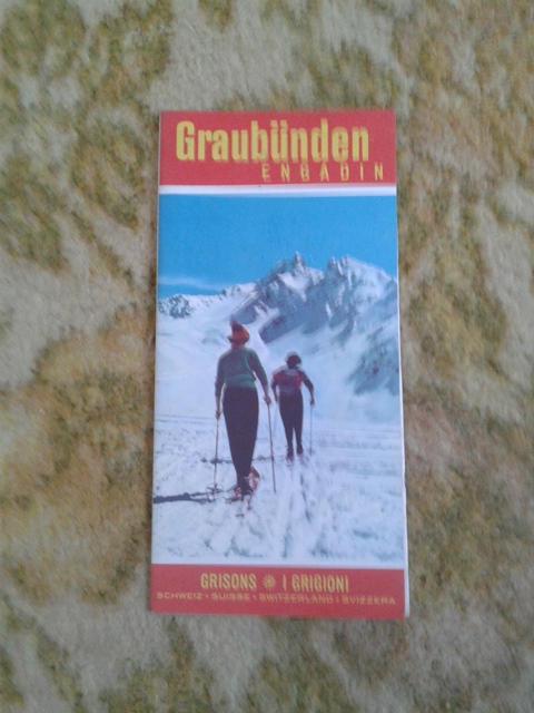 Depliant/opuscolo.grisons engadine. vintage guida turistica
