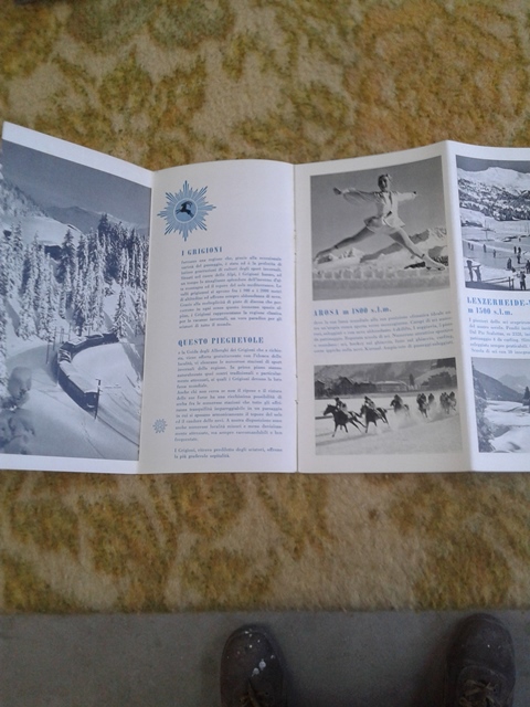 Depliant/opuscolo.grisons engadine. vintage guida turistica
