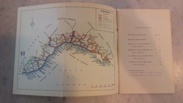 Depliant/opuscolo.italia, la liguria. guida turistica vintage