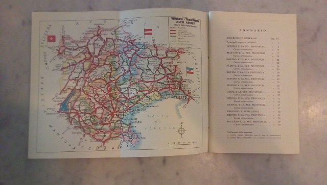 Depliant/opuscolo.italia, veneto trentino e l' alto adige. guida turistica vintage