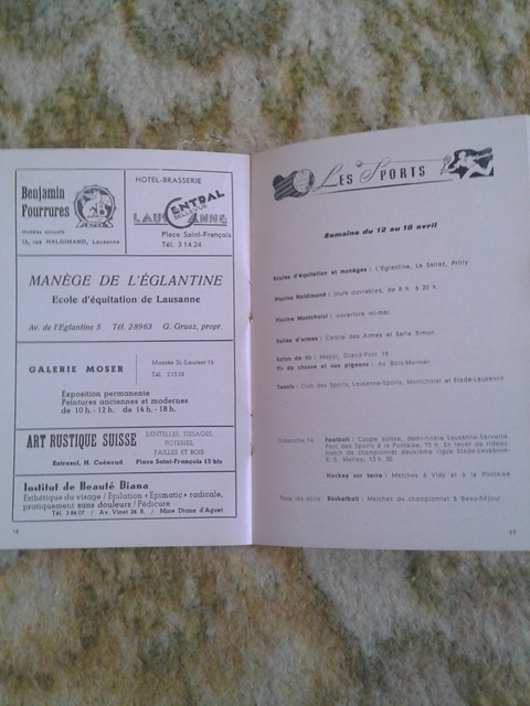 Depliant/opuscolo.lausanne . vintage guida turistica