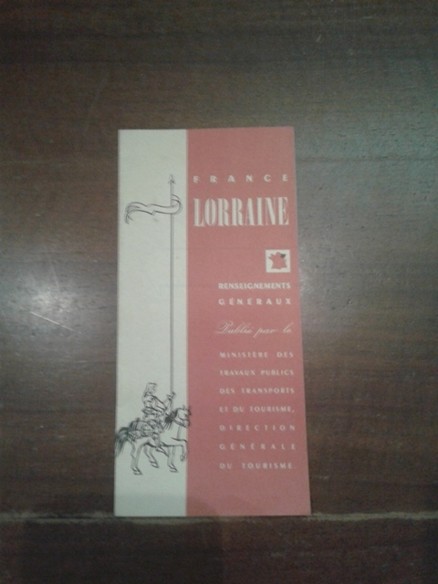 Depliant/opuscolo.lorraine. guida turistica vintage