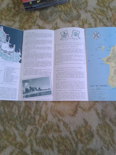 Depliant/opuscolo.rhodes greece. vintage guida turistica